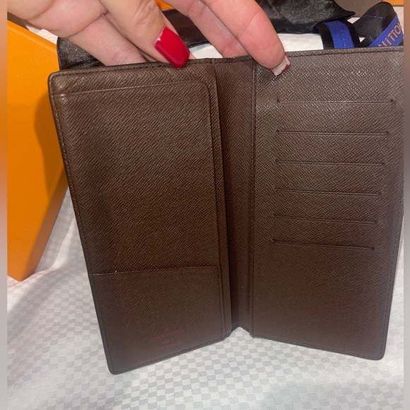 Louis Vuitton Damier Ebene Logo Print Wallet - Picture 5 of 15